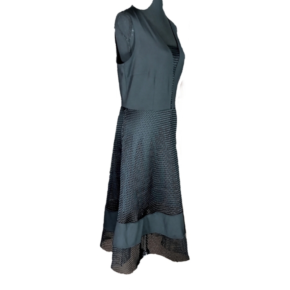 COPY - Whimsigoth midi length netted two layered black dress women's size large - Picture 3 of 16